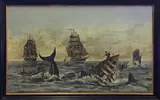 Whaling Scene by Audrey Stark, Oil on Canvas, offered Sep 2015