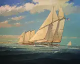 William Lowe, Schooners Under Full Sail – Nantucket