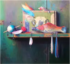 Sid Willis, Catch of the Day, Oil on Panel