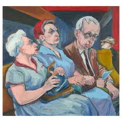 William Sharp, New York City Subway, oil on canvas