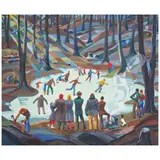 William Sharp, Ice Skating in the Park, oil on canvas