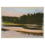 Wolf Kahn, Vermont Riverside at Dusk, 1993, pastel on paper