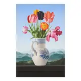 James Aponovich, Leeds Pitcher with Tulips, 1996, oil on canvas