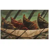 John Fenton, Oarsmen and their Passengers, oil on canvas