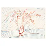 Jean-Michel Folon, Untitled, watercolor on paper