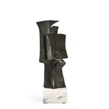 Dimitri Hadzi, Missa Solemnis II, bronze with brown and black patina on a stone base