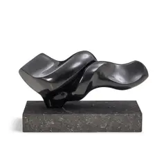 Colette Perazio-Itkin, Levitation, black Belgian marble on a granite base