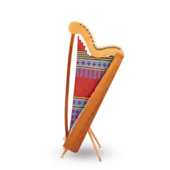 Jamie Isenstein, Rug Woogie no. 1, Harp with wool