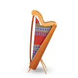 Jamie Isenstein, Rug Woogie no. 1, Harp with wool