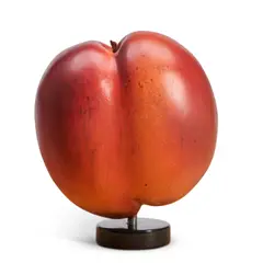 Marc Sijan, Nectarine, glazed ceramic on a marble base