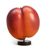 Marc Sijan, Nectarine, glazed ceramic on a marble base