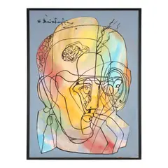 Poetic Tranquility by Ernst Neizvestny, acrylic on canvas, sold Nov 2025