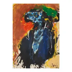 Asger Jorn, Eagle, gouache on paper