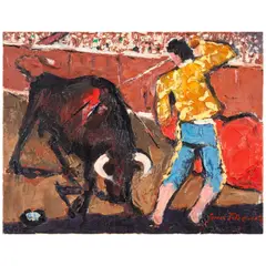 James Fitzgerald, Toro e Torero, oil on canvas