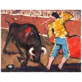 James Fitzgerald, Toro e Torero, oil on canvas