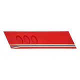 Janet Folsom, Shaped Canvas in Red, acrylic on canvas with wood construction