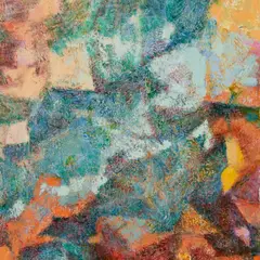 Mitchell Siporin, Aerial Landscape, oil on canvas