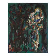 Abraham Rattner, Flagellation (Composition I), oil on board