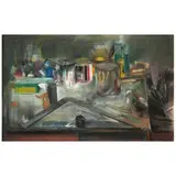 Michael Mazur, Palette Still Life with Straight Edge