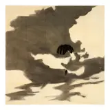 Isca Greenfield-Sanders, Black Cloud Parachute (Black), mixed media and oil on canvas