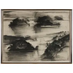 Michael Mazur, Wakeby Islands, charcoal on paper