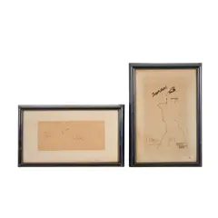 A Pair of Pencil Sketches; by Peter Max, pencil and ink on paper, offered Nov 2025