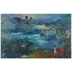 Guillermo Wiedemann, Landscape in Columbia, oil on board