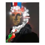 Gail Stoicheff, Geo Flad Head, oil, acrylic and spray on canvas