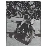 Russell Young, Brando Bike, 2009, Screenprint in silver on black Somerset paper