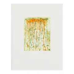 Orange & Green by Pat Steir, 1991, Aquatint in colors on Somerset paper, sold Sep 2025