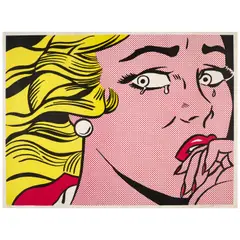Roy Lichtenstein, Crying Girl (Corlett II.1), 1963, Offset lithograph in colors on lightweight, off-white wove paper