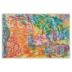Nancy Graves, To be Little Consciousness, 1991, Aquatint in colors with gold and silver leaf on wove paper