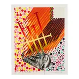 James Rosenquist, The Light Bulb Shining (Glenn 228), 1992, Lithograph in colors with attached metal chain on Rives BFK paper