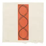 Robert Mangold, Holiday Column Woodcut (Mangold 2002.04), 2002, Woodcut in colors on Seichosen paper