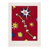 Roy Lichtenstein, Illustration for "De Denver au Montana, Départ 27 Mai 1972 (II), from La Nouvelle Chute de l'Amérique (Corlett 276), 1992, Etching and aquatint in colors on wove paper, initiated in pencil and numbered 37/80 (there were also 45 hors commerce in Roman numerals)