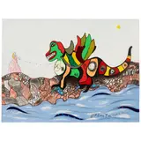 Niki de Saint Phalle, Strength Card No. 11, from Tarot Cards, 1998, Lithograph in colors with glitter stickers on wove paper