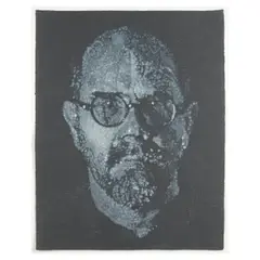 Chuck Close, Self Portrait/Pulp/Pochoir, 2000, Paper pulp and pochoir