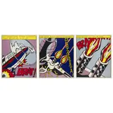 Roy Lichtenstein, As I Opened Fire (Corlett App.5), 1966, Offset lithograph in colors on three sheets of wove paper