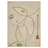 Max Ernst, La cloche rouge (Spies/Leppien 139), 1970, Etching with hand-coloring on wove paper with a watermark of a bull