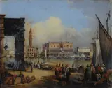 Lorenzo Aliani, Veduta di Palazzo Balbi a Venezia, 1837