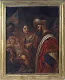 Giovanni Lorenzo Bertolotti, Presentazione di Mosè, cornice coeva in legno dorato.
