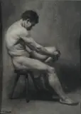 a Enrico Ludolf Verworner, Studio di nudo maschile, 1885