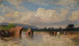 Pietro Senno, Lavandaie al fiume