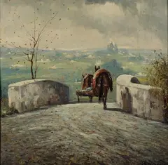 Asini sul ponte by Ferruccio Rontini, 1938, offered Feb 2015