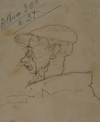 Vecchio marinaio by Lorenzo Viani, 1932, In alto a sinistra: "Album, offered Feb 2015
