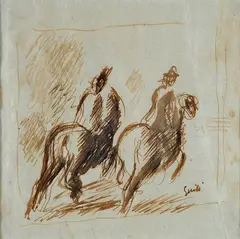 Due cavalieri by Virgilio Guidi, 1935, offered Feb 2015