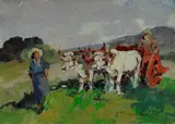Buoi al carro by Carlo Domenici, offered Feb 2015