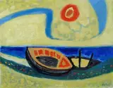 Barca cielo giallo by Enrico Paulucci, offered Feb 2015