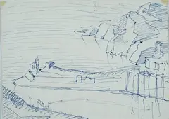 Studio per porto Venere by Gerardo Dottori, 1934, offered Dec 2014