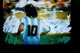 Senza titolo (Maradona) by Mario Schifano, Certificato Archivio Mario Schifano, offered Dec 2014